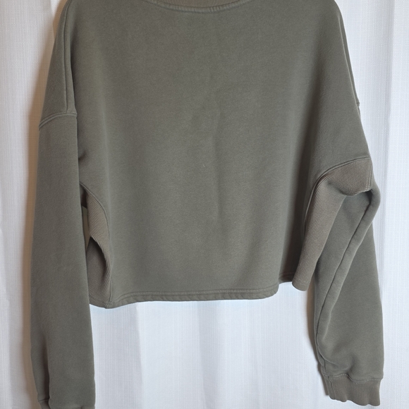 Vuori | L | Restore Crop Crew Pullover Long Sleeve Oregano Sweatshirt VW259 - Picture 8 of 12